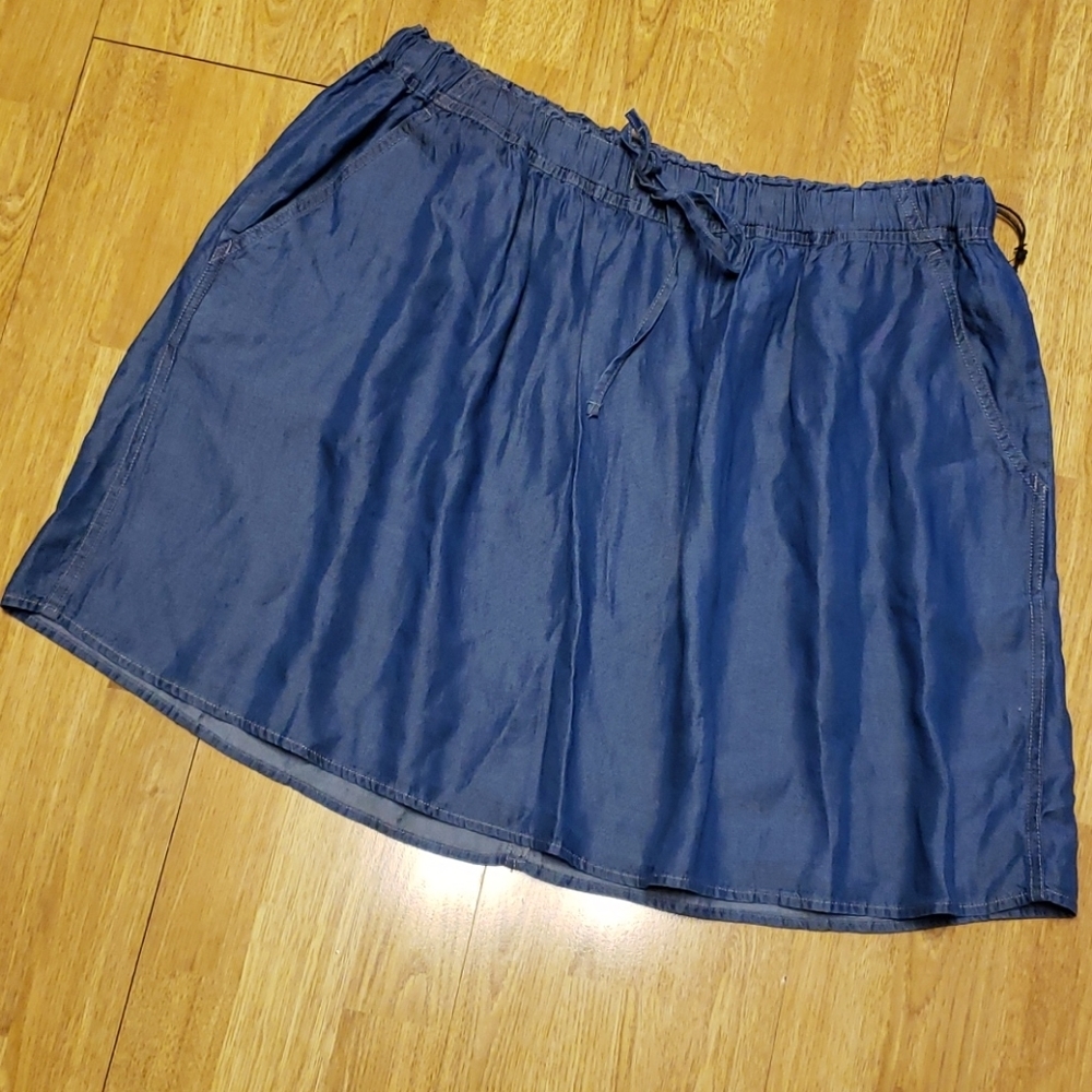 NWT Dex chambray mini skirt sz 1X